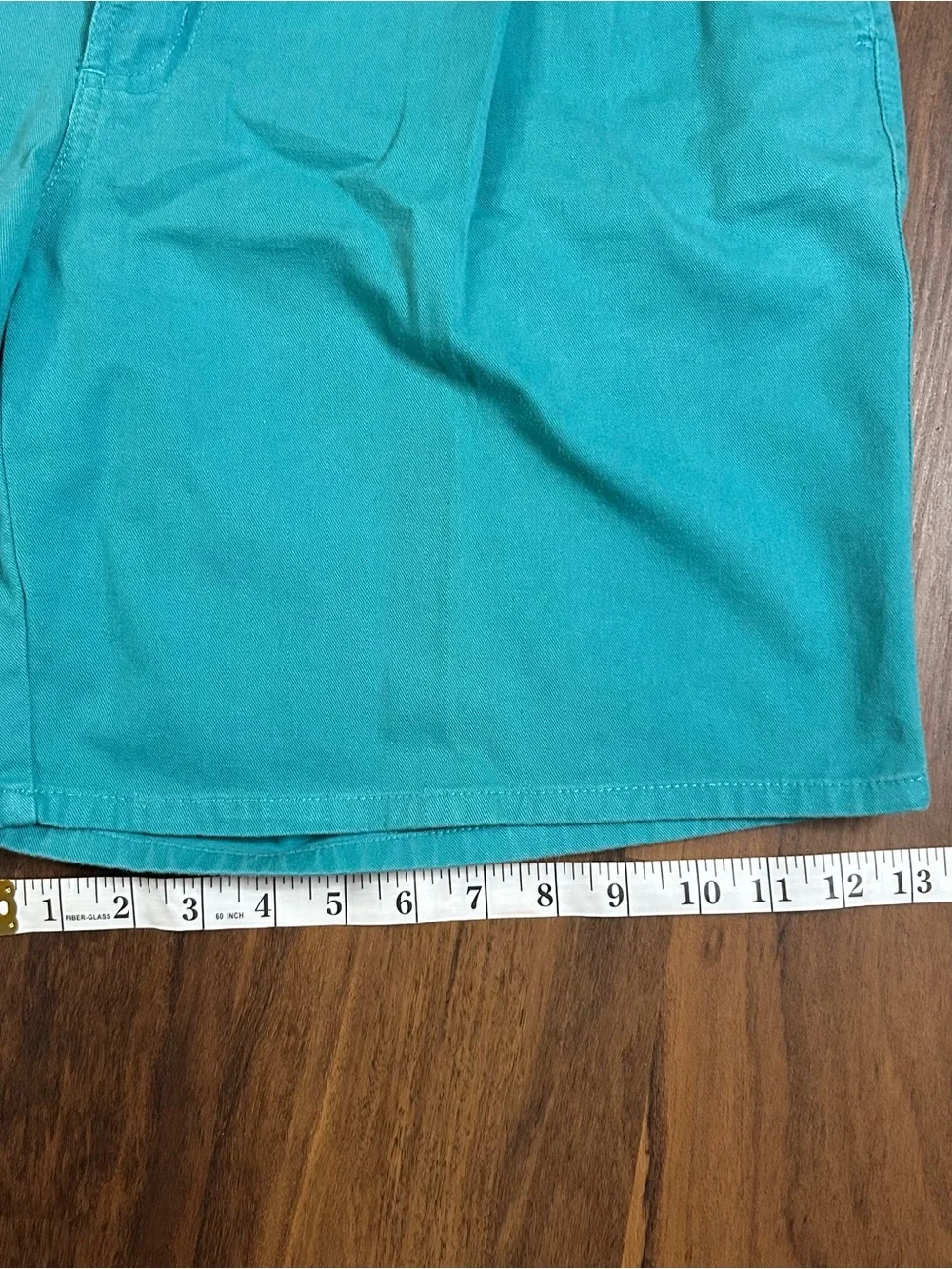 Vintage Y2K/90s Bugle Boy Teal Flat Front double pleated cotton Men's Shorts